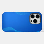 Stilvolles blaues Leder Case-Mate iPhone Hülle (Rückseite (Horizontal))