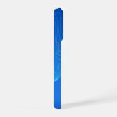 Stilvolles blaues Leder iPhone Hülle (Rechte Seite)