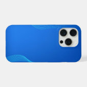 Stilvolles blaues Leder iPhone Hülle (Rückseite (Horizontal))