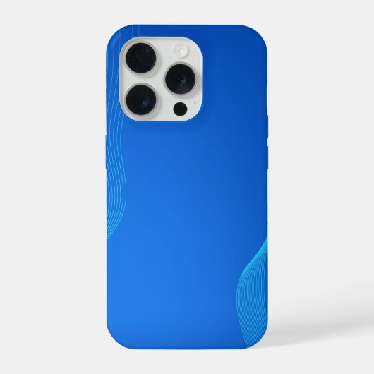 Stilvolles blaues Leder iPhone Hülle (Rückseite)