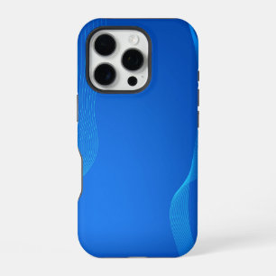 Stilvolles blaues Leder iPhone 16 Pro Hülle