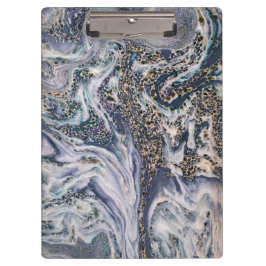 Stilvolles blaues Marmoreffekt-Büro-Klemmbrett Klemmbrett