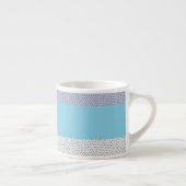 Stilvolles, blaues Mosaik Mit Monogramm Espressotasse (Rechts)