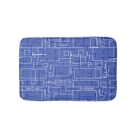 Stilvolles blaues Muster Badematte (Vorderseite)