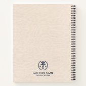 Stilvolles Blue Justice Logo Beige Linen Texture Notizblock (Rückseite)