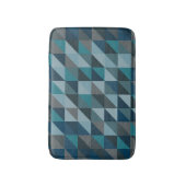 Stilvolles Blue Ombre Modernes geometrisches Muste Badematte (Vorderseite Vertikal)