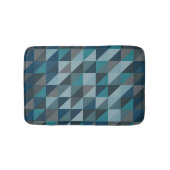 Stilvolles Blue Ombre Modernes geometrisches Muste Badematte (Vorderseite)