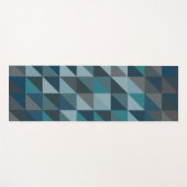 Stilvolles Blue Ombre Modernes geometrisches Muste Yogamatte (Vorderseite (Horizontal))