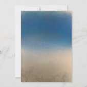 Stilvolles Blue & White Winter Retirement Party Einladung (Rückseite)