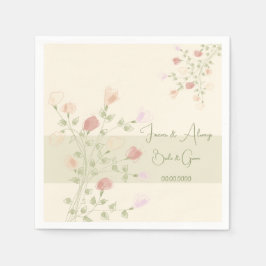 Stilvolles Blumendesign Serviette