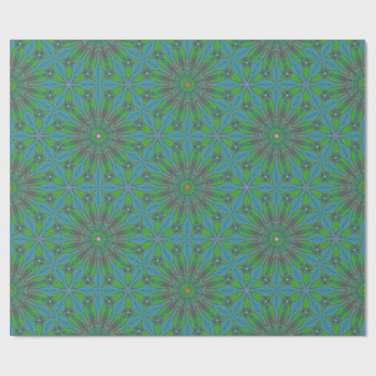 Stilvolles, blumengeschmücktes, trendiges Papier Geschenkpapier (Flach)