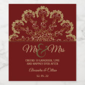 Stilvolles Blumenmuseum Weinetikett (Einzelnes Label)