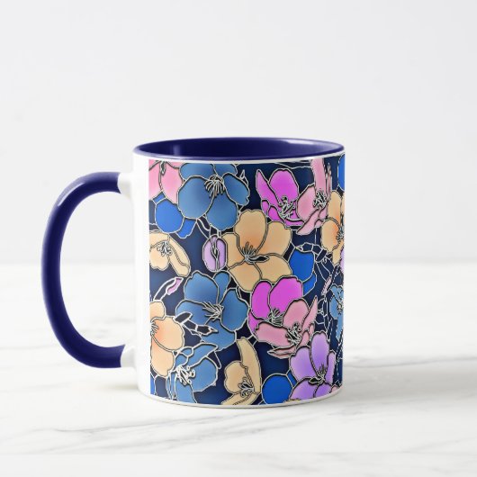 Stilvolles Blumenmuster 46 Tasse (Links)