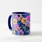Stilvolles Blumenmuster 46 Tasse (Vorderseite Links)