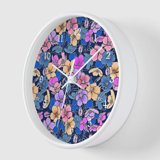 Stilvolles Blumenmuster 46 Uhr (Winkel)