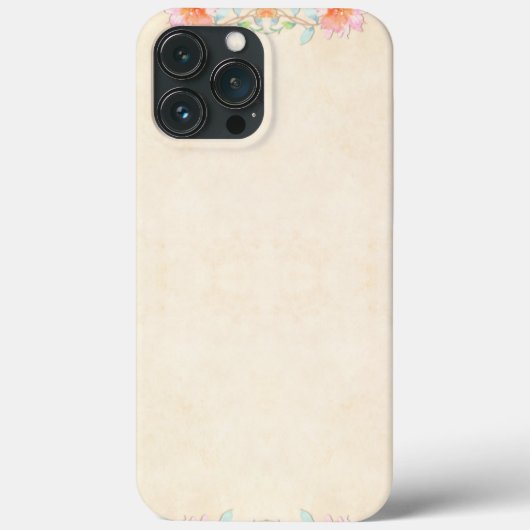 Stilvolles Blumenmuster Case-Mate iPhone Hülle (Rückseite)