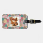 Stilvolles Blumenmuster des kundenspezifischen Gepäckanhänger (Vorderseite horizontal)