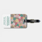 Stilvolles Blumenmuster des kundenspezifischen Gepäckanhänger (Rückseite horizontal)