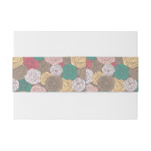 Stilvolles Blumenmuster. Helles Blumen Einladungsbanderole (Rückseitenbeispiel)