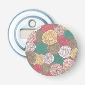 Stilvolles Blumenmuster. Helles Blumen Flaschenöffner (Vorderseite)