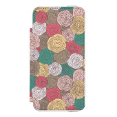Stilvolles Blumenmuster. Helles Blumen Incipio iPhone Geldbeutel-Hülle (Folio Vorderseite)