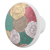 Stilvolles Blumenmuster. Helles Blumen Keramikknauf (Rechts)