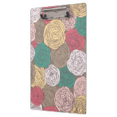 Stilvolles Blumenmuster. Helles Blumen Klemmbrett (Links)