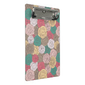 Stilvolles Blumenmuster. Helles Blumen Mini Klemmbrett (Schrägansicht)