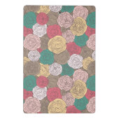 Stilvolles Blumenmuster. Helles Blumen Mini Klemmbrett (Rückseite)