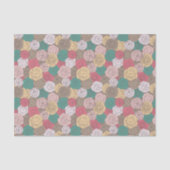 Stilvolles Blumenmuster. Helles Blumen Seidenpapier (Vorderseite)