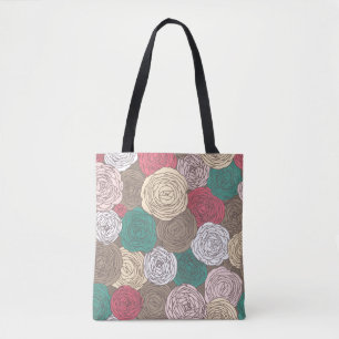 Stilvolles Blumenmuster. Helles Blumen Tasche