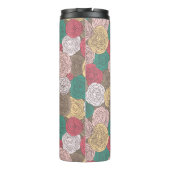 Stilvolles Blumenmuster. Helles Blumen Thermosbecher (Rückseite)
