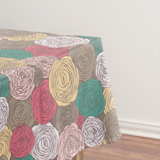 Stilvolles Blumenmuster. Helles Blumen Tischdecke (Beispiel)