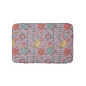 Stilvolles Blumenmuster mit Blumen Badematte (Vorderseite)