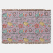 Stilvolles Blumenmuster mit Blumen Decke (Vorderseite)