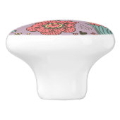 Stilvolles Blumenmuster mit Blumen Keramikknauf (Seitenansicht)