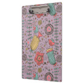 Stilvolles Blumenmuster mit Blumen Klemmbrett (Links)