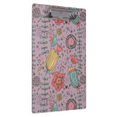 Stilvolles Blumenmuster mit Blumen Klemmbrett (Rechts)