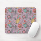 Stilvolles Blumenmuster mit Blumen Mousepad (Mit Mouse)