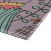 Stilvolles Blumenmuster mit Blumen Schneidebrett (Ecke)