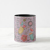 Stilvolles Blumenmuster mit Blumen Tasse (Zentrum)