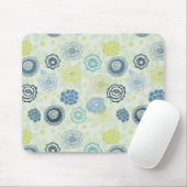 Stilvolles Blumenmuster mit niedlichen Blume Mousepad (Mit Mouse)