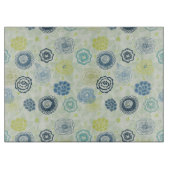 Stilvolles Blumenmuster mit niedlichen Blume Schneidebrett (Vorderseite)