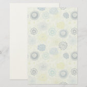 Stilvolles Blumenmuster mit niedlichen Blumen Briefpapier (Vorne/Hinten)