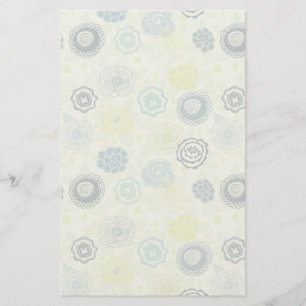 Stilvolles Blumenmuster mit niedlichen Blumen Briefpapier