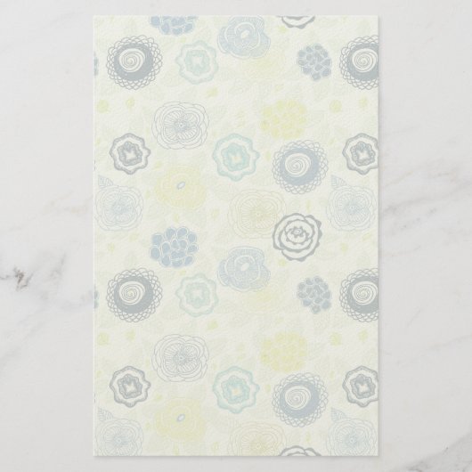 Stilvolles Blumenmuster mit niedlichen Blumen Briefpapier (Vorderseite)