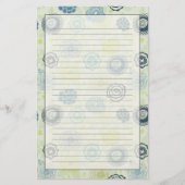 Stilvolles Blumenmuster mit niedlichen Blumen Briefpapier (Vorderseite)