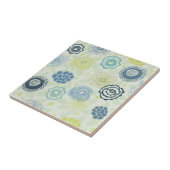 Stilvolles Blumenmuster mit niedlichen Blumen Fliese (Seite)