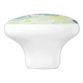 Stilvolles Blumenmuster mit niedlichen Blumen Keramikknauf (Seitenansicht)