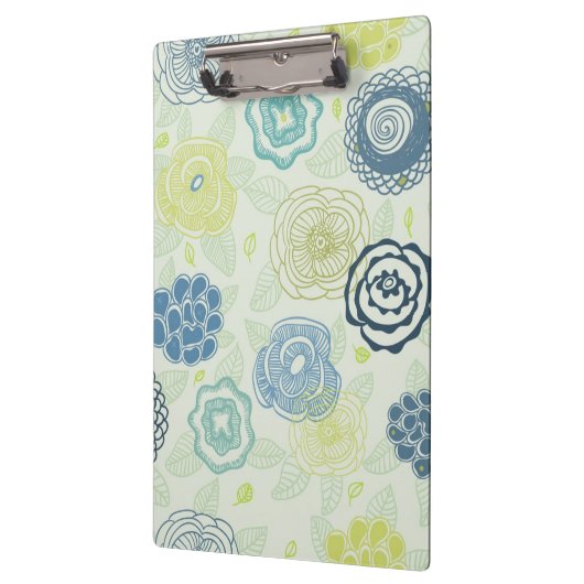 Stilvolles Blumenmuster mit niedlichen Blumen Klemmbrett (Links)